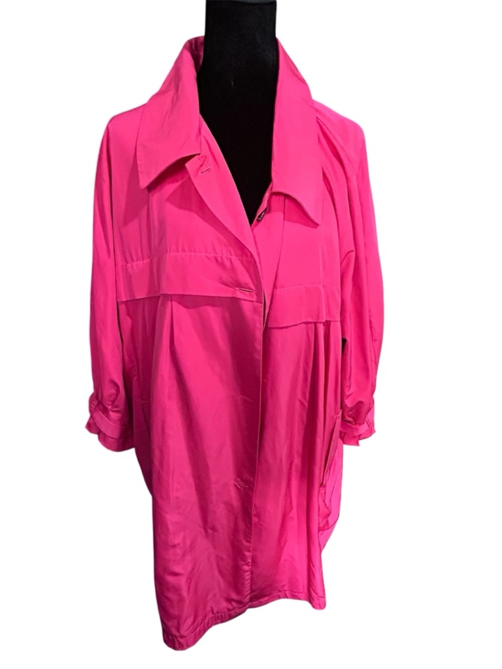Oddi Lightweight Hot Pink Oversized Trench Coat Plus 3XL NWOT